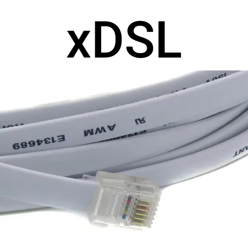 Наконечник кабеля телефонной линии (интернет через домашний телефон, ADSL, VDSL - xDSL)